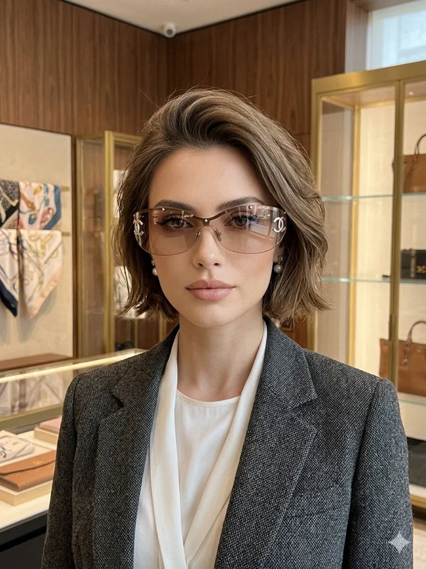 CHANEL 9582 EXCLUSIVE SHIELD Sunglasses Eyewear  🖤