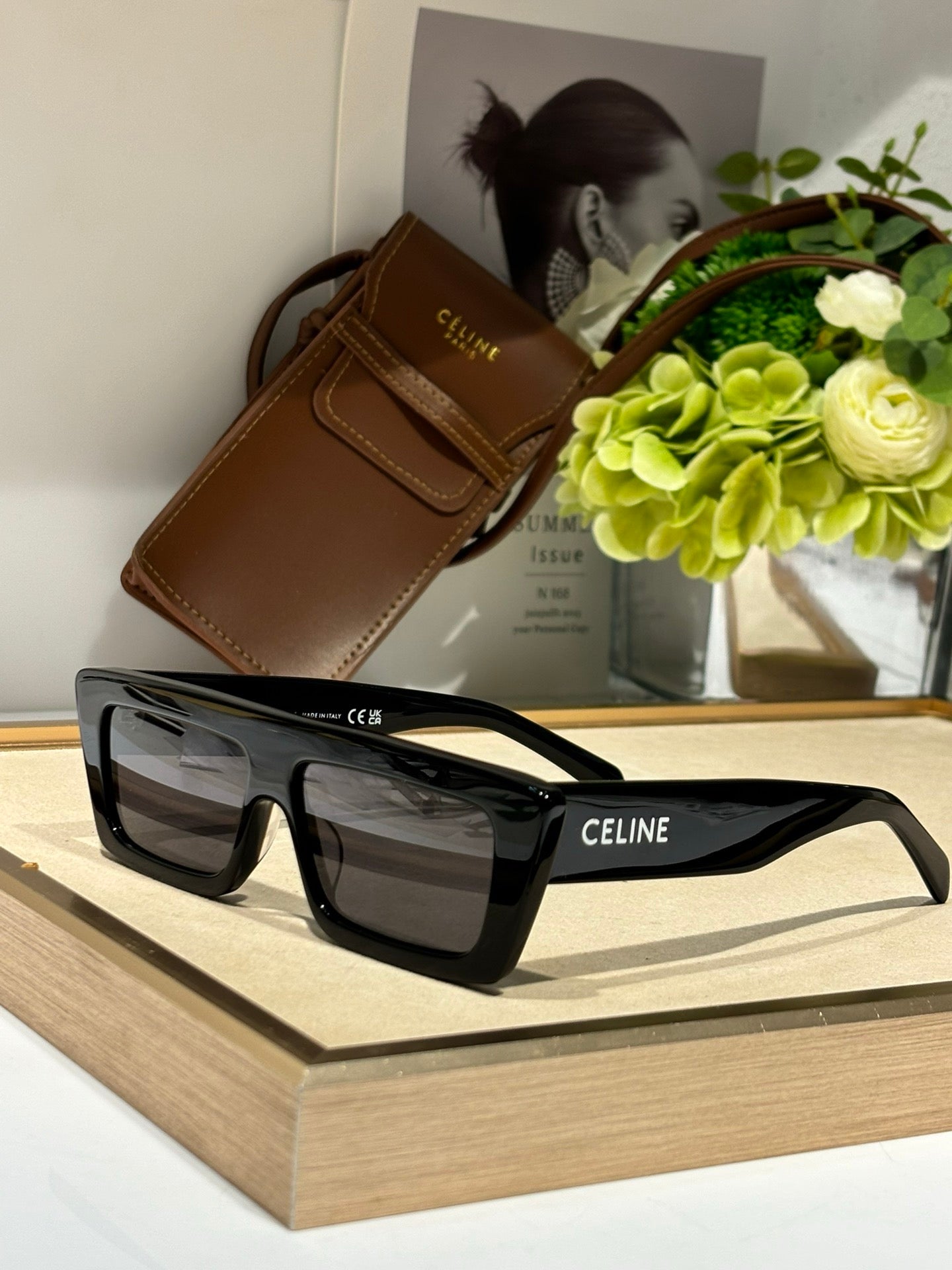 CELINE Eyewear MONOCHROMS 40214 Acetate Women's Céline Sunglasses✨