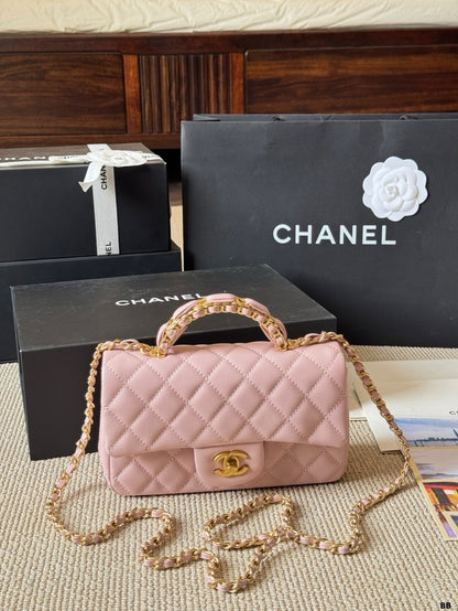 CHANEL Chanel Mini Flap Bag in Quilted Leather with Chain 23  ✨ - onlinechics.com