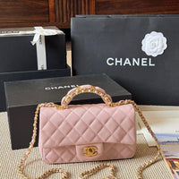 CHANEL Chanel Mini Flap Bag in Quilted Leather with Chain 23  ✨