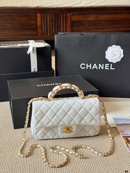 CHANEL Chanel Mini Flap Bag in Quilted Leather with Chain 23  ✨ - onlinechics.com