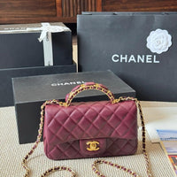 CHANEL Chanel Mini Flap Bag in Quilted Leather with Chain 23  ✨
