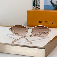 Louis Vuitton Z3171U LV Script Metal Round Sunglasses ✨