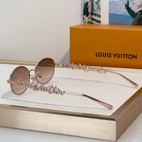 Louis Vuitton Z3171U LV Script Metal Round Sunglasses ✨