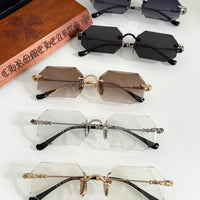 CHROME HEARTS PILLS V Floral Temple Rimless Photochromic Glasses ⚜️