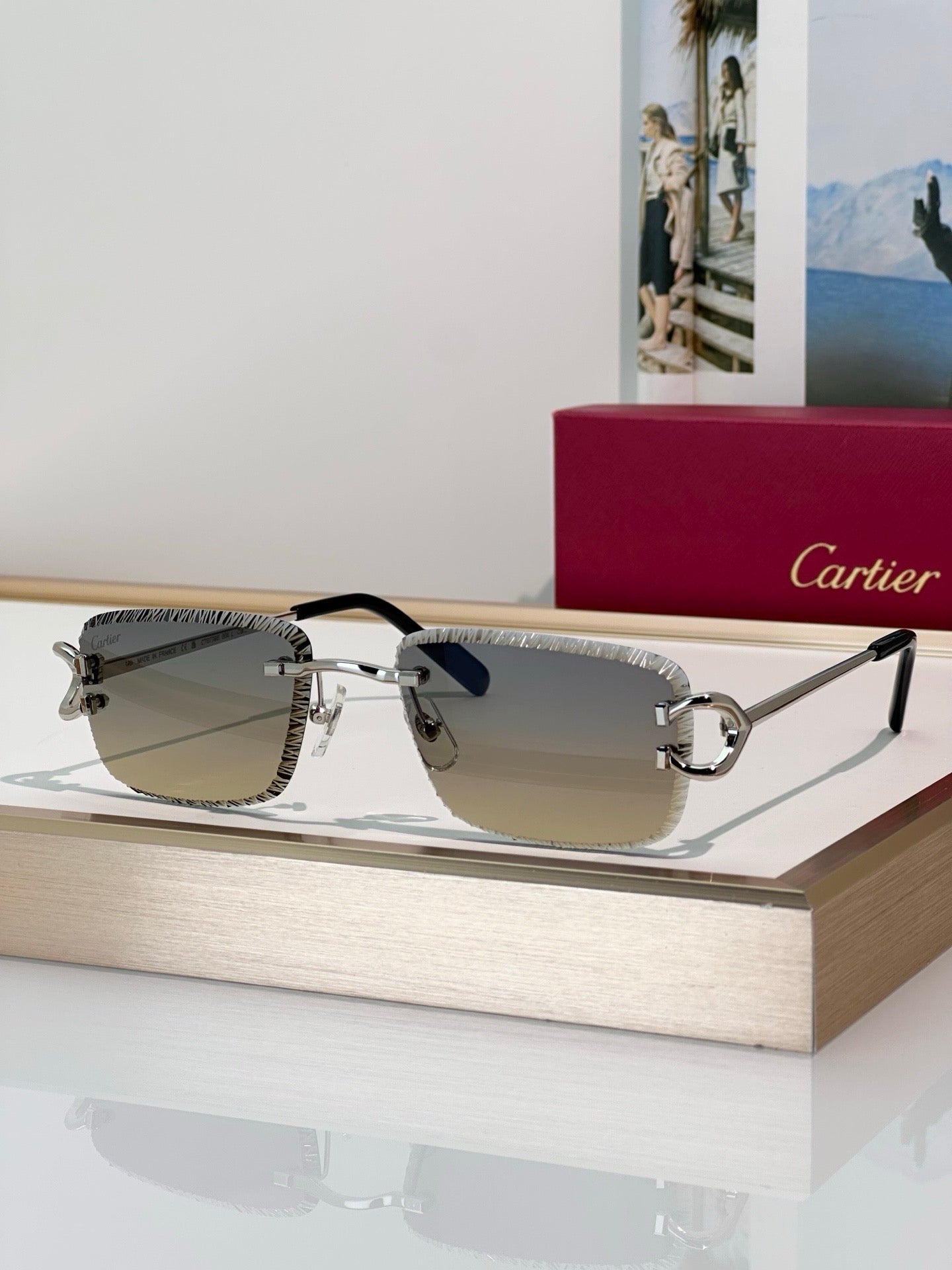 -  Cartier CLASSIC C DE CARTIER MOTIF CT0799 Sunglasses-Photochromic Glasses 🐆 - onlinechics.com
