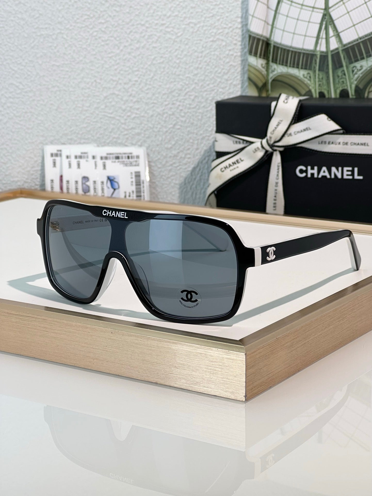 CHANEL SHIELD SUNGLASSES 71655 New Collection  ✨