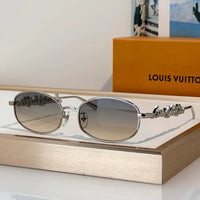 Louis Vuitton Z3171U LV Script Metal Round Sunglasses ✨