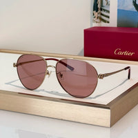 Cartier Panthère De Cartier 60MM Aviator Unisex Sunglasses 🐆