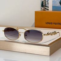 Louis Vuitton Z3171U LV Script Metal Round Sunglasses ✨