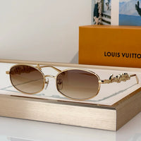 Louis Vuitton Z3171U LV Script Metal Round Sunglasses ✨