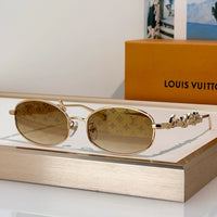 Louis Vuitton Z3171U LV Script Metal Round Sunglasses ✨