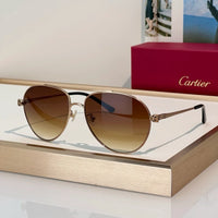 Cartier Panthère De Cartier 60MM Aviator Unisex Sunglasses 🐆