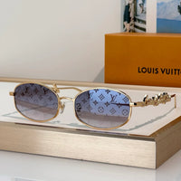 Louis Vuitton Z3171U LV Script Metal Round Sunglasses ✨