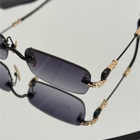CHROME HEARTS PILLS III  Floral Temple Rimless Sunglasses ⚜️