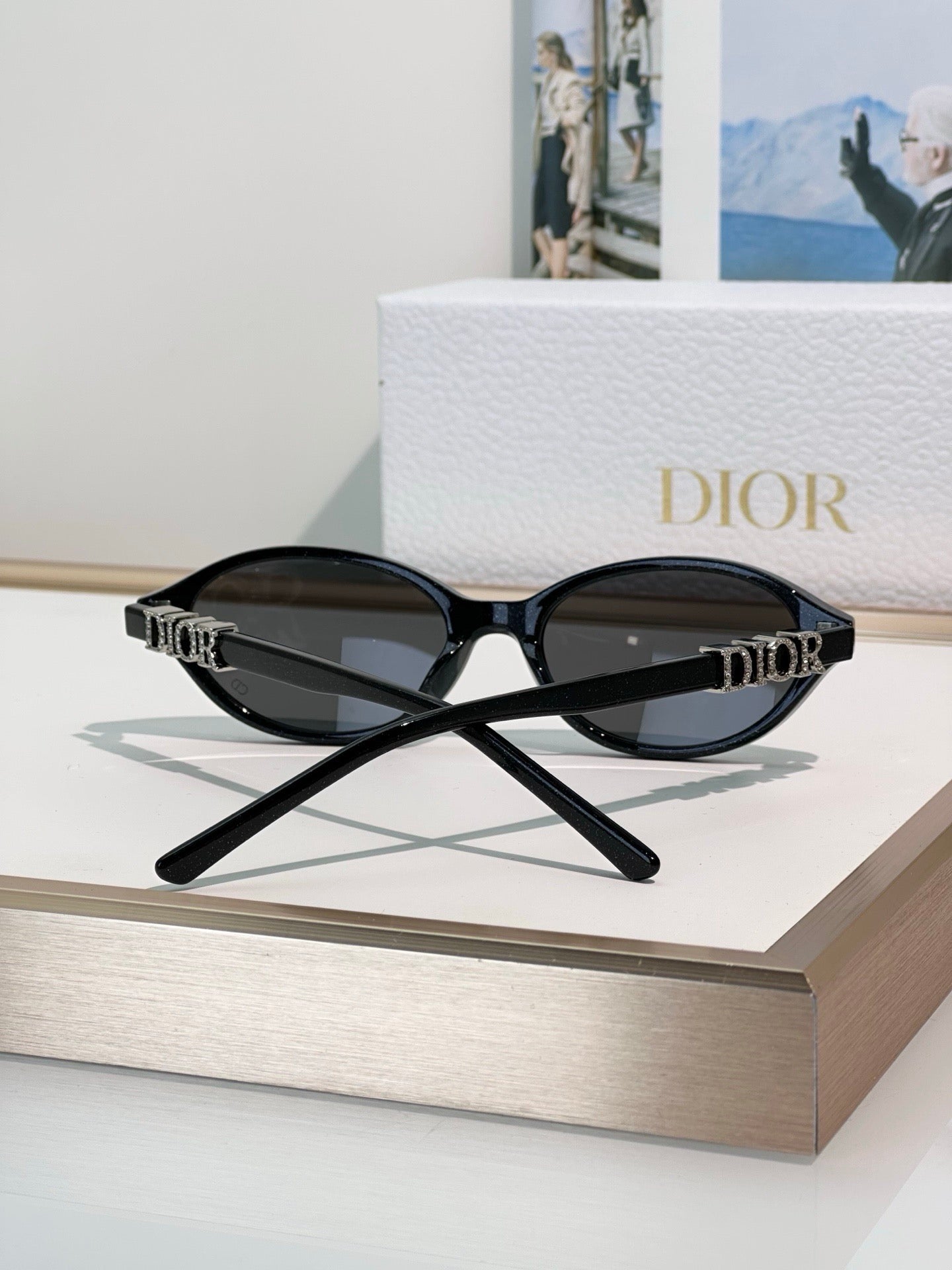 DIOR CD DiorTreasure R1I Black Oval Sunglasses ✨