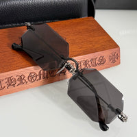 CHROME HEARTS PILLS V Floral Temple Rimless Photochromic Glasses ⚜️