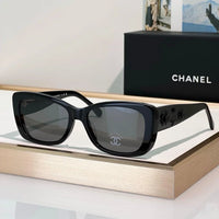 CHANEL 5186A Sunglasses W/ 3D Flower Side Detail   🖤
