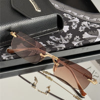 CHROME HEARTS PILLS III  Floral Temple Rimless Sunglasses ⚜️