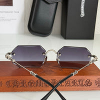 CHROME HEARTS PILLS V Floral Temple Rimless Photochromic Glasses ⚜️