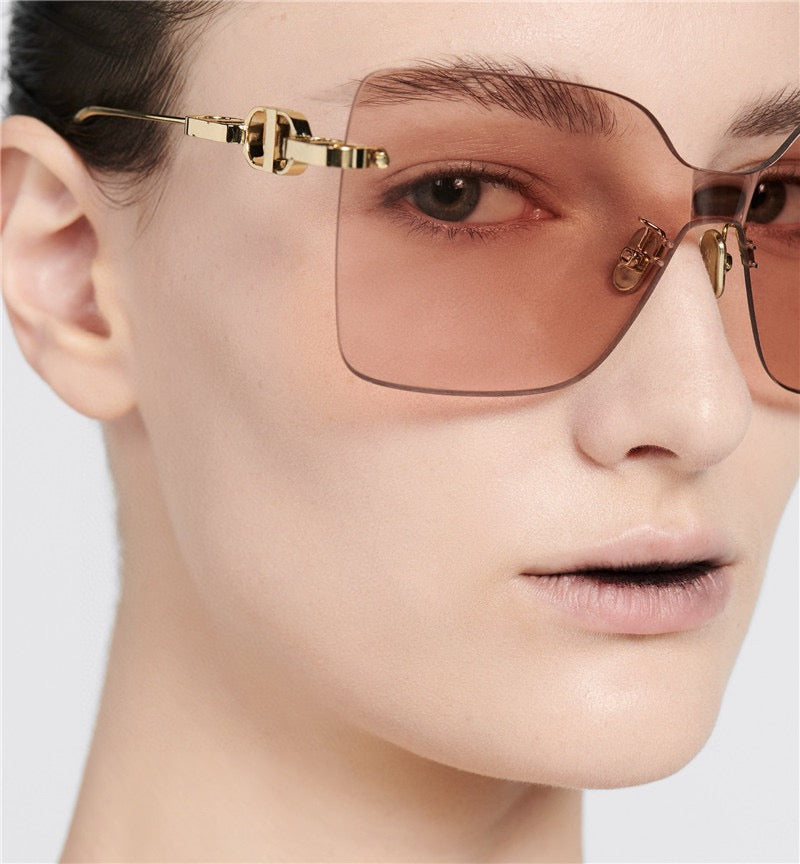 DIOR CD Chain M1U Nude Square Sunglasses✨