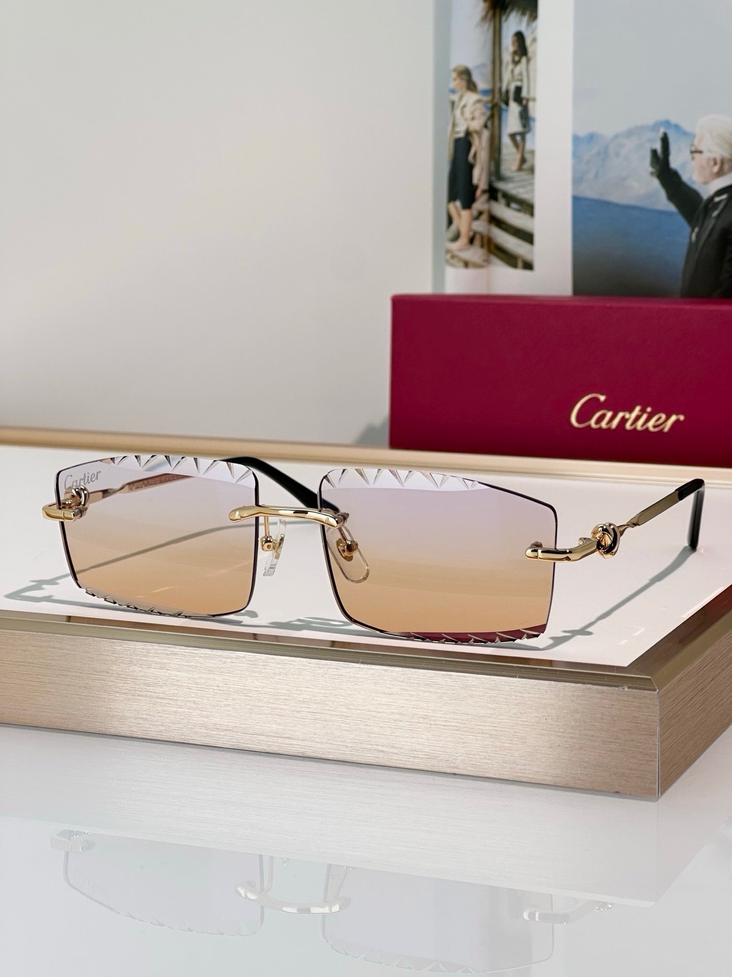 Cartier CLASSIC C DE CARTIER MOTIF CT0916 Sunglasses 🐆 - onlinechics.com