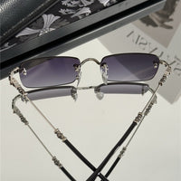 CHROME HEARTS PILLS III  Floral Temple Rimless Sunglasses ⚜️