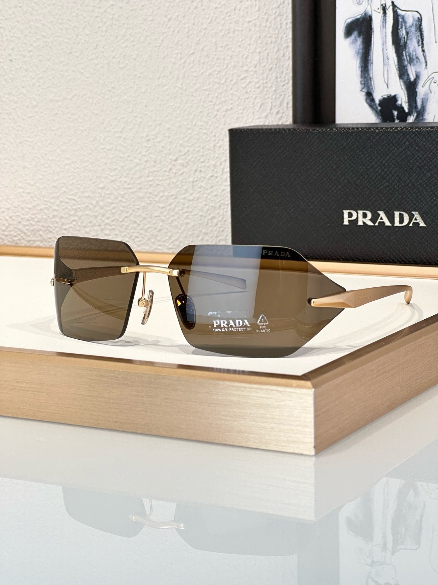 PRADA SPR A55 Runway Tinted Women's Sunglasses✨