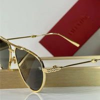 Valentino V-Stud II Titanium Aviator Unisex Sunglasses✨