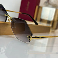 Cartier Eyewear Tiger Head Panthere CT0433S 001 Sunglasses  🐆
