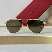 Valentino V-Stud II Titanium Aviator Unisex Sunglasses✨