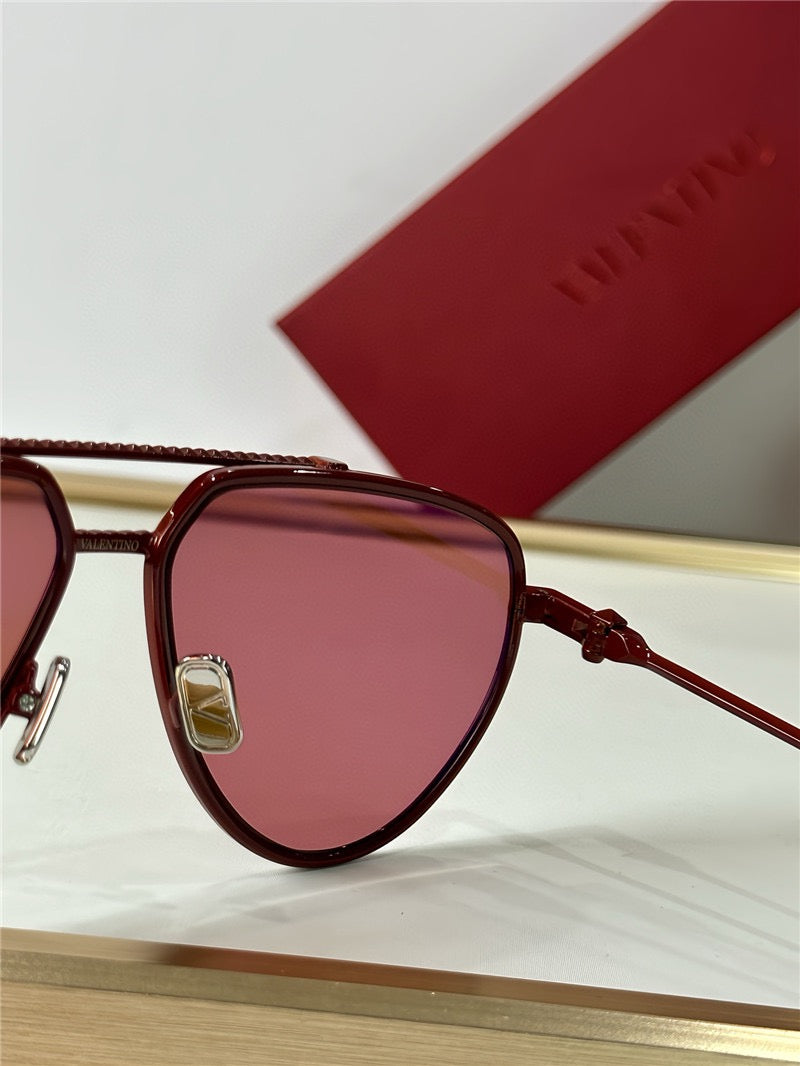 Valentino V-Stud II Titanium Aviator Unisex Sunglasses✨