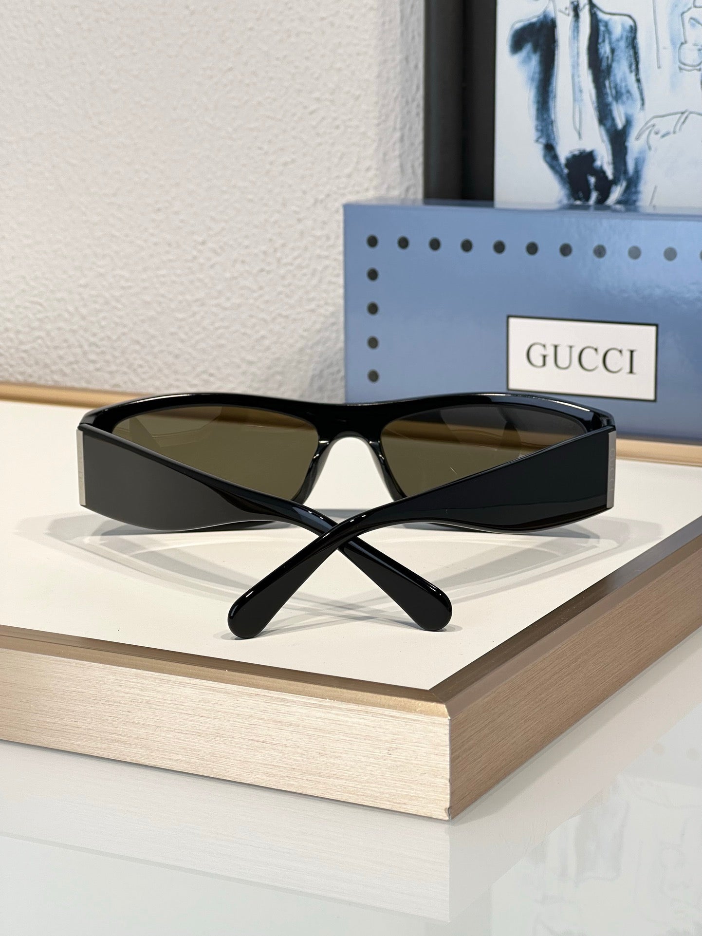 Gucci Men's GG1492S Plastic Rectangle Sunglasses ✨