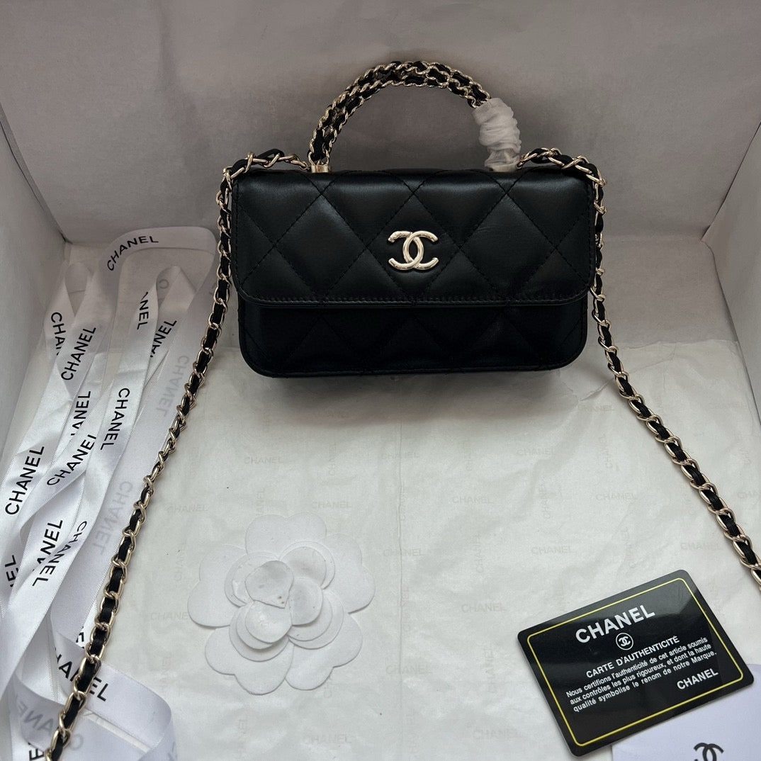 CHANEL Mini Rectangle Crystal Top Handle Flap Bag 23A Collection 2-SIZES ✨ - onlinechics.com