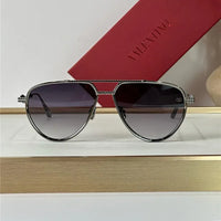 Valentino V-Stud II Titanium Aviator Unisex Sunglasses✨