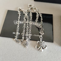 Chrome Hearts Style Fleur de Lis Necklace –925 Silver Stainless Steel ⚜️