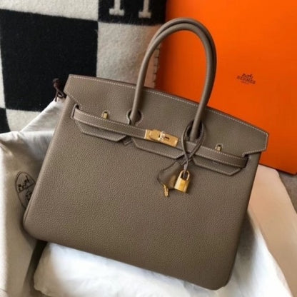 HERMES Birkin 35cm Bag Clemence Leather ✨ - onlinechics.com