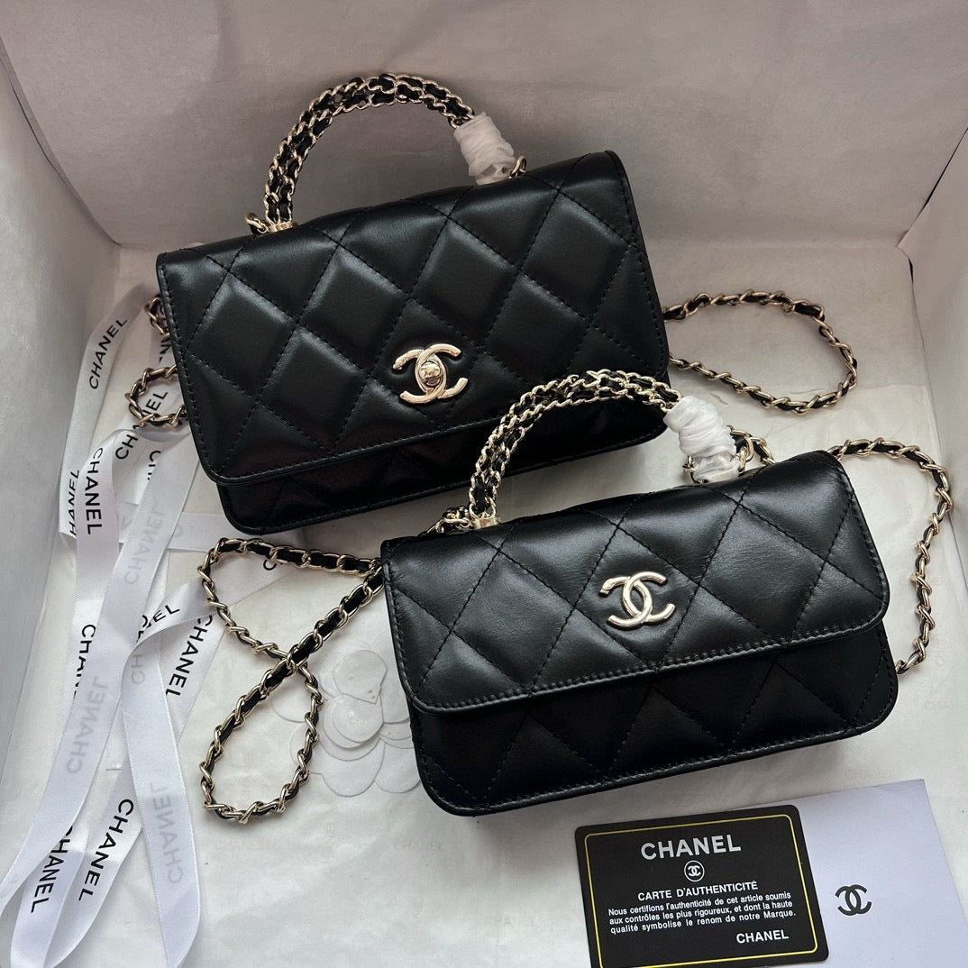 CHANEL Mini Rectangle Crystal Top Handle Flap Bag 23A Collection 2-SIZES ✨ - onlinechics.com