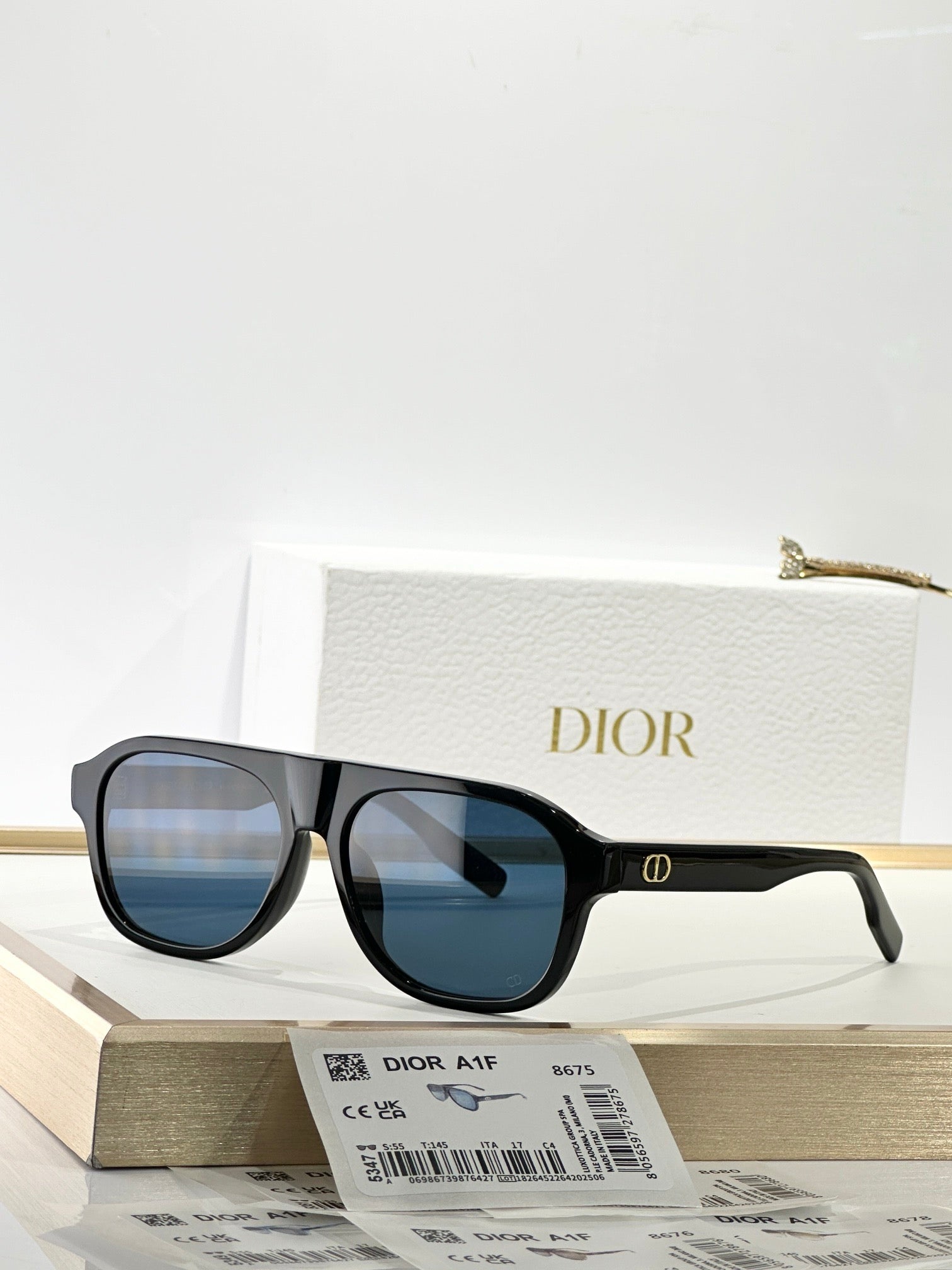 DIOR CD Icon A1F Transparent Beige Pilot  Sunglasses ✨ - onlinechics.com