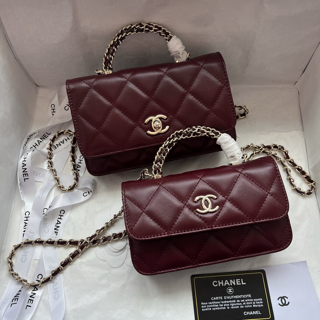 CHANEL Mini Rectangle Crystal Top Handle Flap Bag 23A Collection 2-SIZES ✨ - onlinechics.com