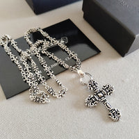 Chrome Hearts Style Fleur de Lis Necklace –925 Silver Stainless Steel ⚜️