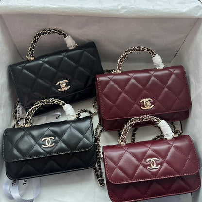 CHANEL Mini Rectangle Crystal Top Handle Flap Bag 23A Collection 2-SIZES ✨ - onlinechics.com