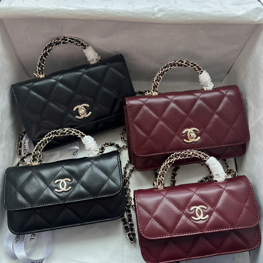 CHANEL Mini Rectangle Crystal Top Handle Flap Bag 23A Collection 2-SIZES ✨ - onlinechics.com