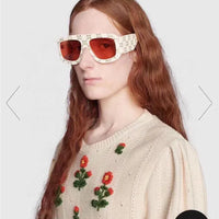 GUCCI GG0980  Eyewear GG monogram pilot-frame Sunglasses ✨