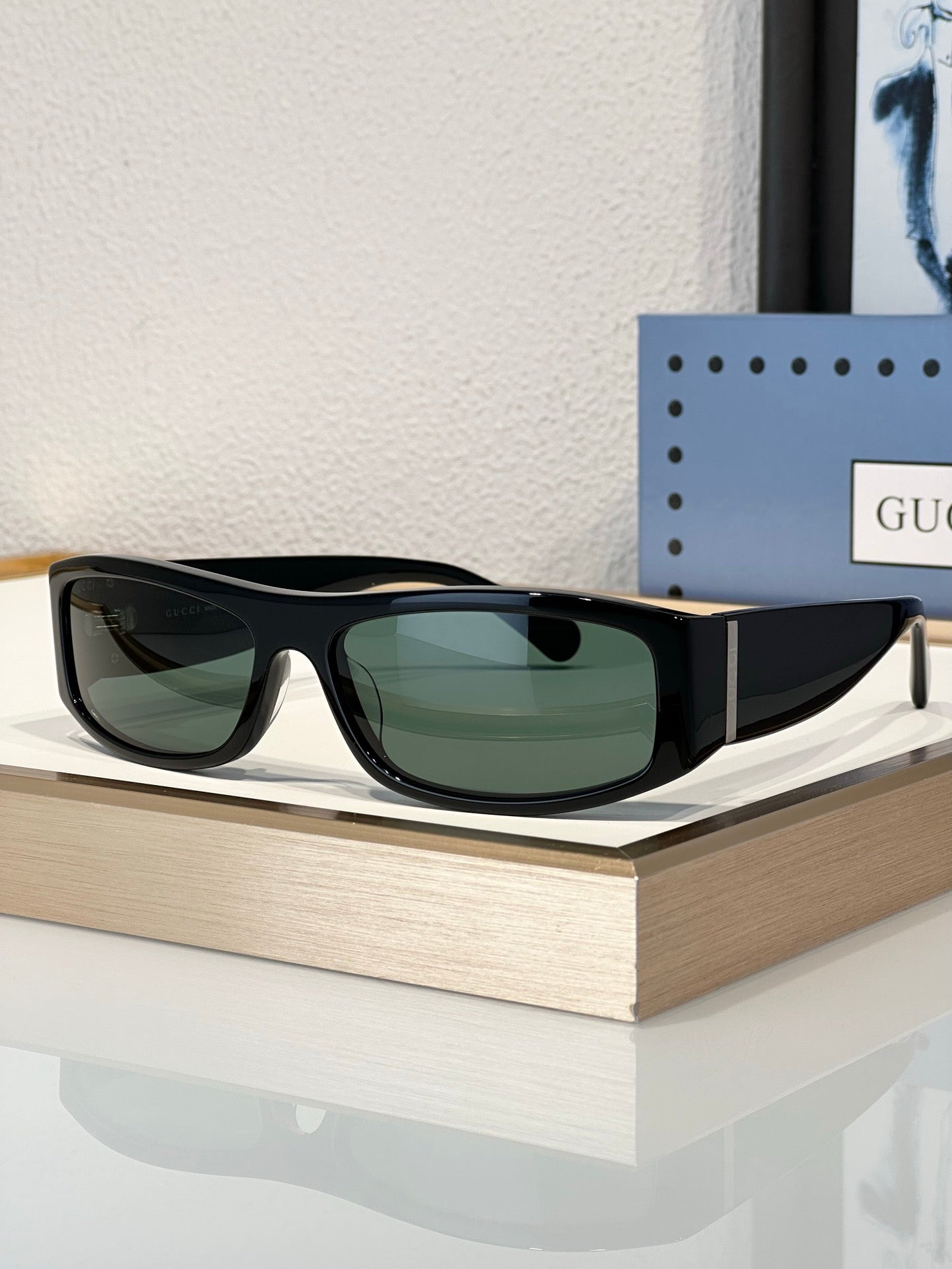 Gucci Men's GG1492S Plastic Rectangle Sunglasses ✨