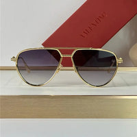 Valentino V-Stud II Titanium Aviator Unisex Sunglasses✨