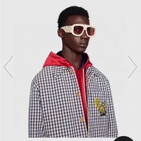 GUCCI GG0980  Eyewear GG monogram pilot-frame Sunglasses ✨