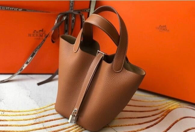 HERMES Hermes Picotin Lock Bag 18cm/22cm Taurillon Clemence Leather  ✨ - onlinechics.com