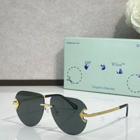 Off-White Men's Alexandria Metal Round Sunglasses 🧩