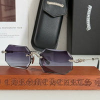 CHROME HEARTS PILLS V Floral Temple Rimless Photochromic Glasses ⚜️